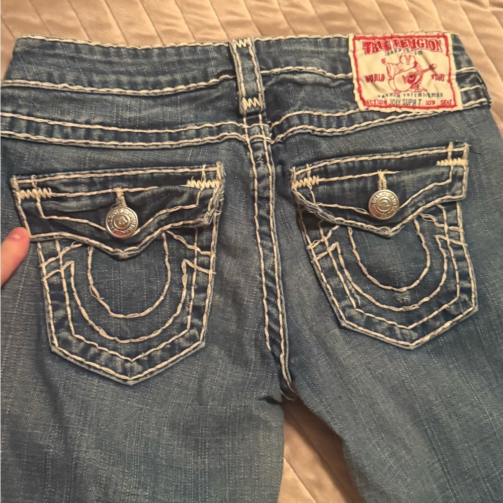 True Religion Women's Blue Jeans Low Rise